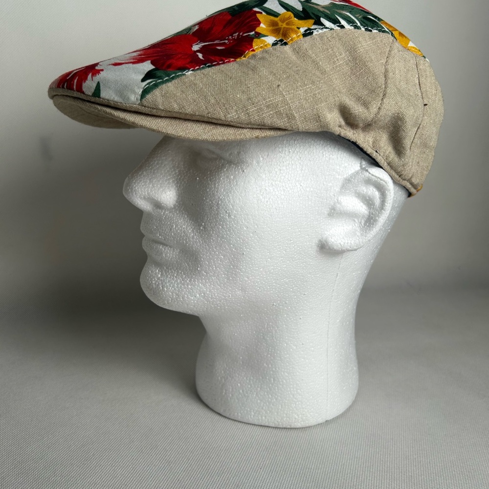 Daniel Cremieux Red and Yellow Flat Cap Accessories